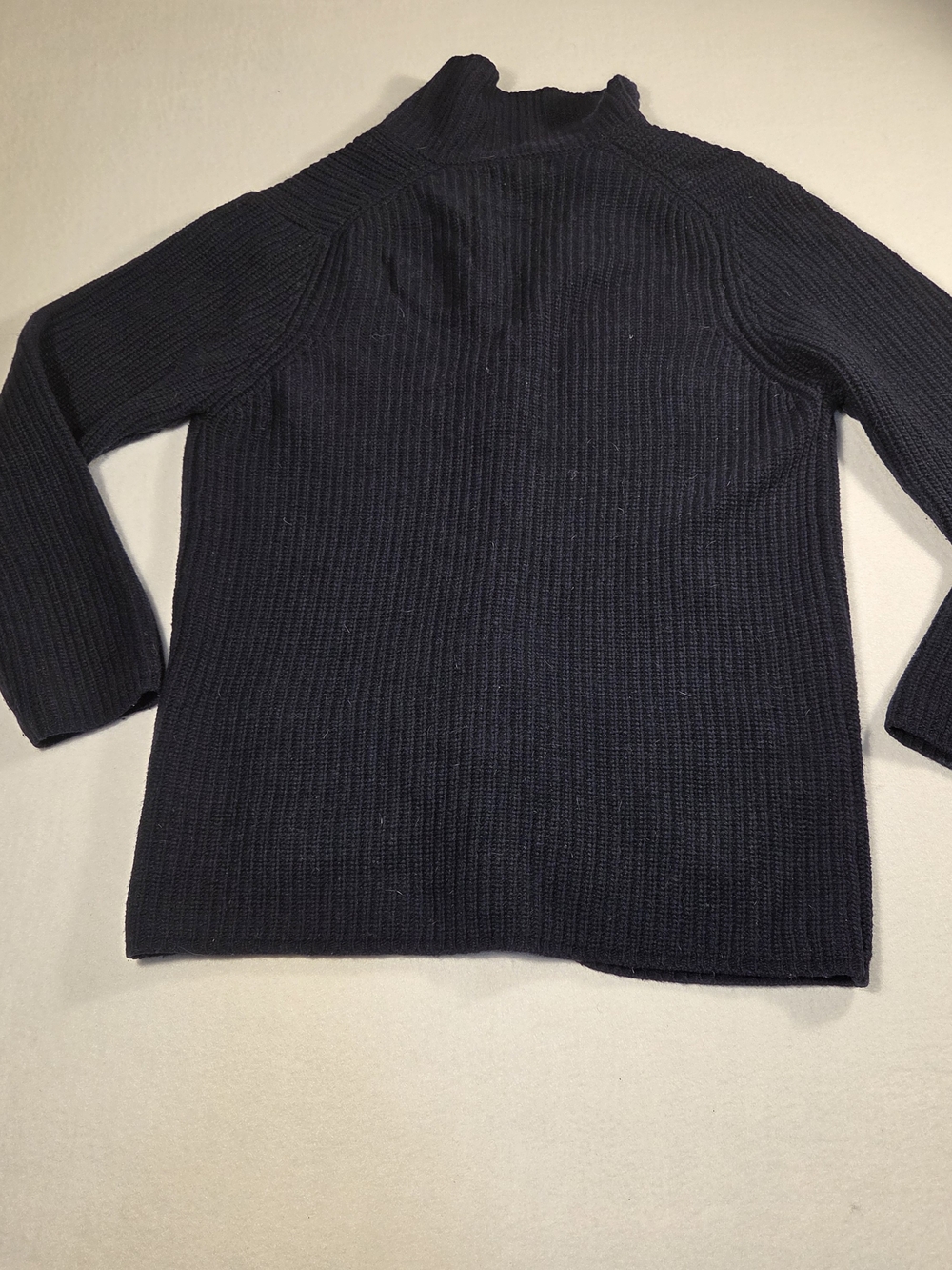 Men's Navy Blue Collar Cable Knit Cardigan Sweater Size XL - Picture 10 of 10